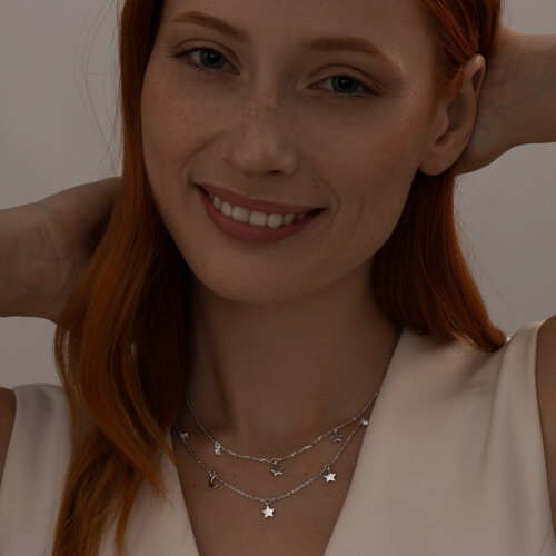 Колье из серебра с фианитами из серебро — вид 4