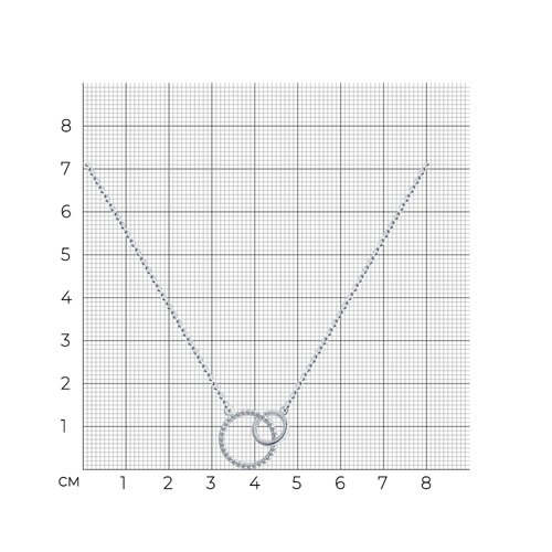 Колье из серебра с фианитами из серебро — вид 5