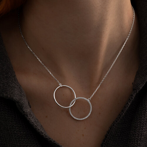 Колье из серебра с фианитами из серебро — вид 3