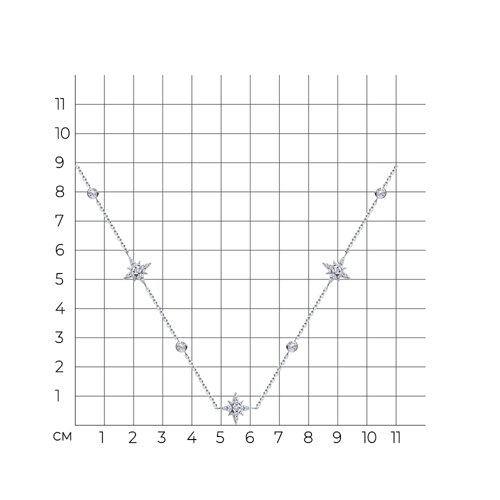 Колье из серебра с фианитами из серебро — вид 4