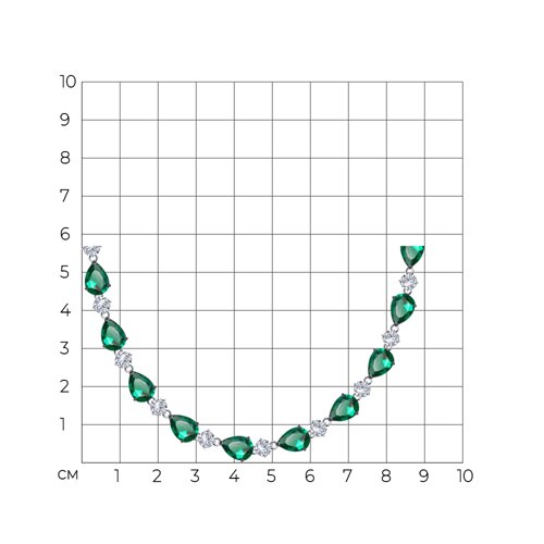 Колье из серебра с фианитами из серебро — вид 5