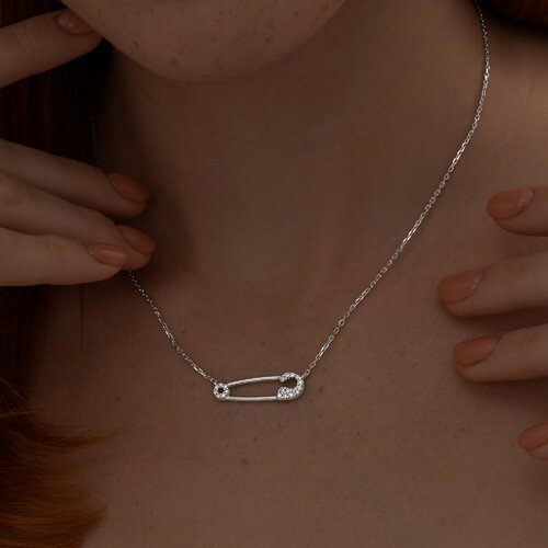 Колье из серебра с фианитами из серебро — вид 3