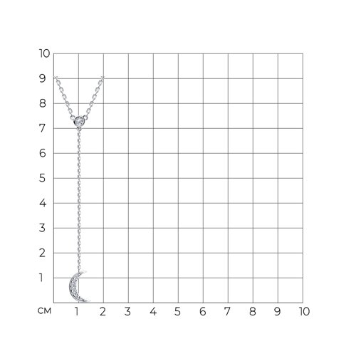 Колье из серебра с фианитами из серебро — вид 4