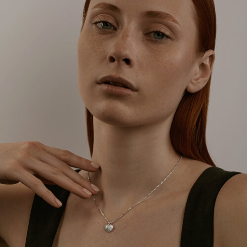 Колье из серебра с фианитами из серебро — вид 4