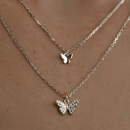 Колье из серебра с фианитами из серебро — вид 3