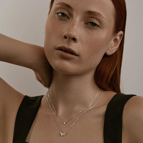 Колье из серебра с фианитами из серебро — вид 4