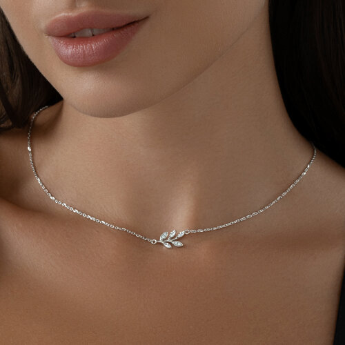 Колье из серебра с фианитами из серебро — вид 3