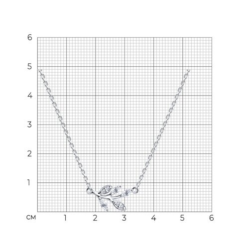 Колье из серебра с фианитами из серебро — вид 4