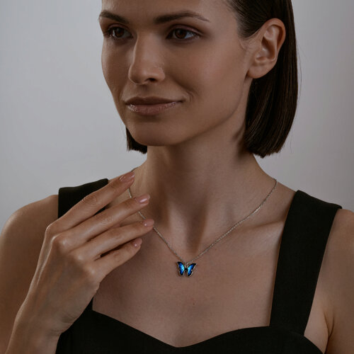 Колье из серебра с эмалью из серебро — вид 4