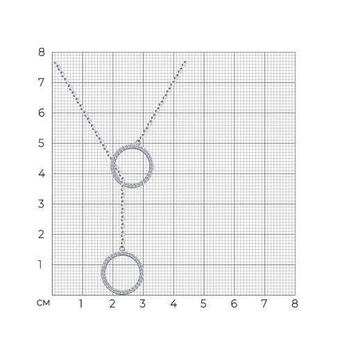 Колье из серебра с фианитами из серебро — вид 4