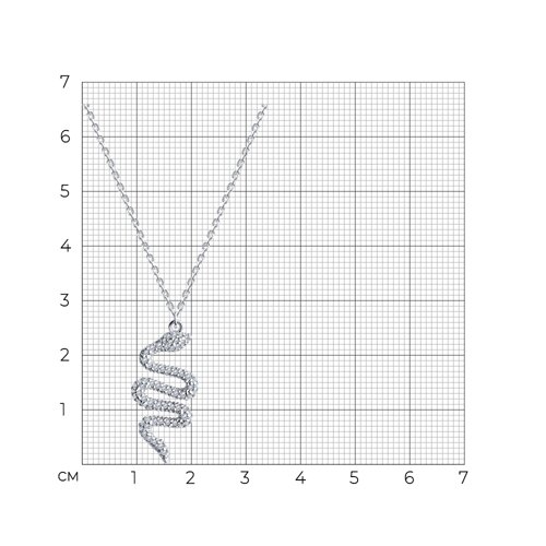Колье из серебра с фианитами из серебро — вид 5