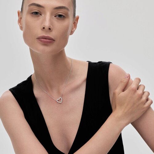 Колье из серебра с фианитами из серебро — вид 4