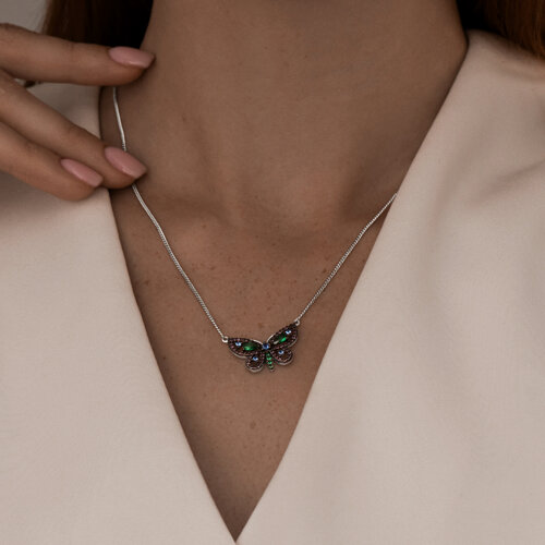 Колье из серебра с фианитами из серебро — вид 3