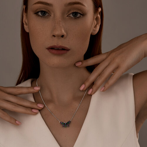 Колье из серебра с фианитами из серебро — вид 4