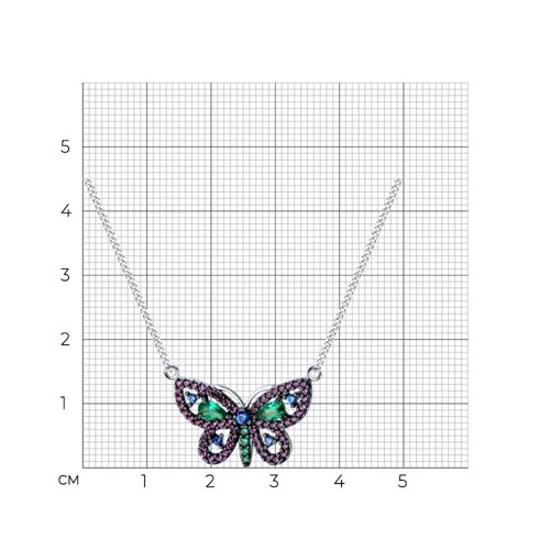 Колье из серебра с фианитами из серебро — вид 5