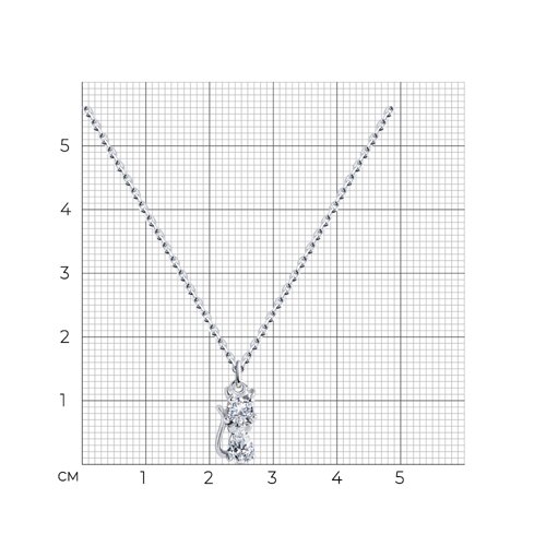 Колье из серебра с фианитами из серебро — вид 4