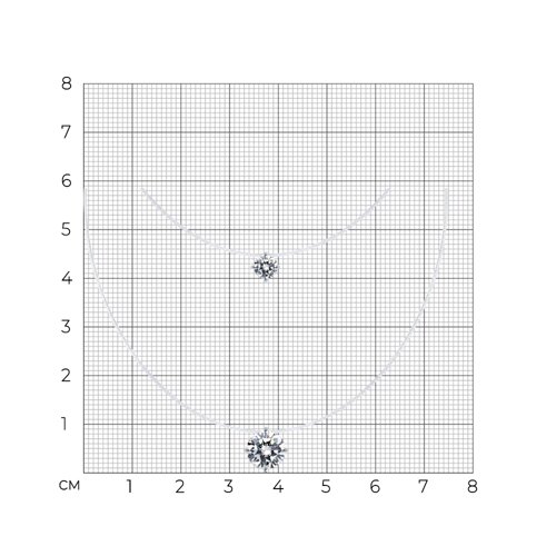 Колье на леске из серебра с фианитами из серебро — вид 4