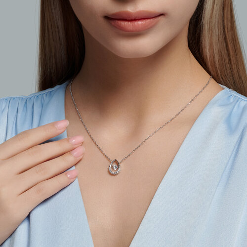 Колье из серебра с фианитами из серебро — вид 3