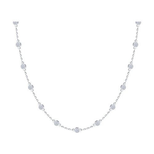 Колье из серебра с фианитами - видео на модели