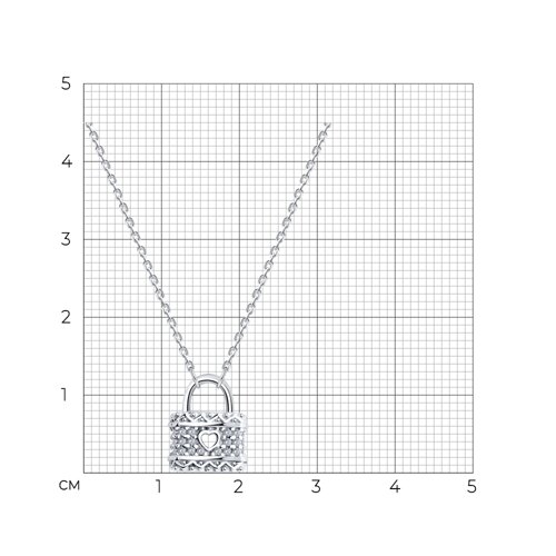 Колье из серебра с фианитами из серебро — вид 4