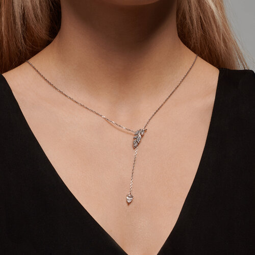 Колье из серебра с фианитами из серебро — вид 3