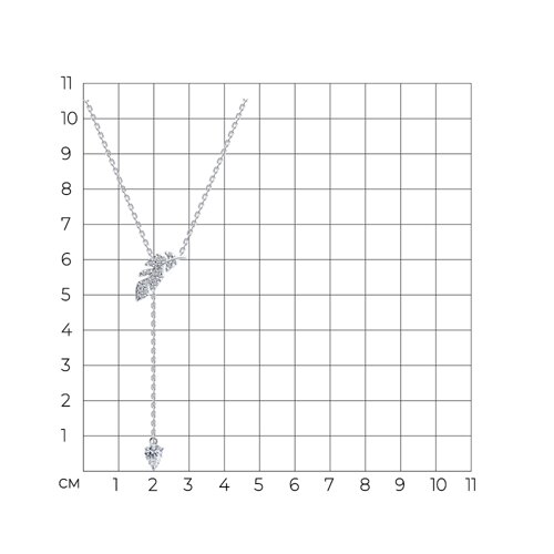 Колье из серебра с фианитами из серебро — вид 4