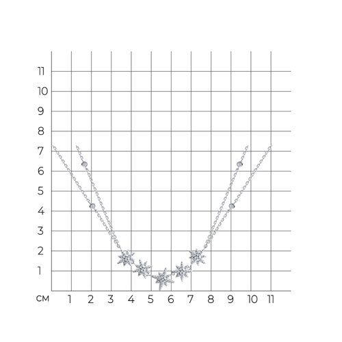 Колье из серебра с фианитами из серебро — вид 4