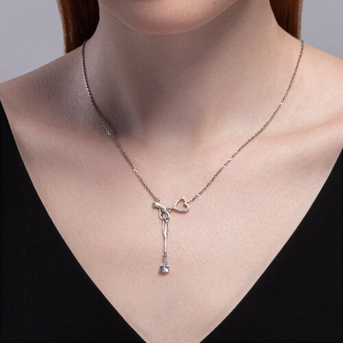 Колье из серебра с фианитами из серебро — вид 3