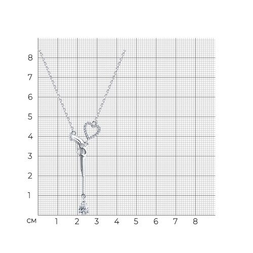 Колье из серебра с фианитами из серебро — вид 4