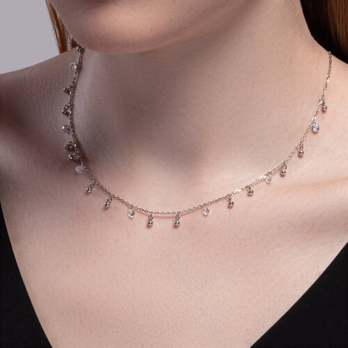 Колье из серебра с фианитами из серебро — вид 3