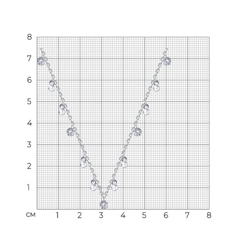 Колье из серебра с фианитами из серебро — вид 4