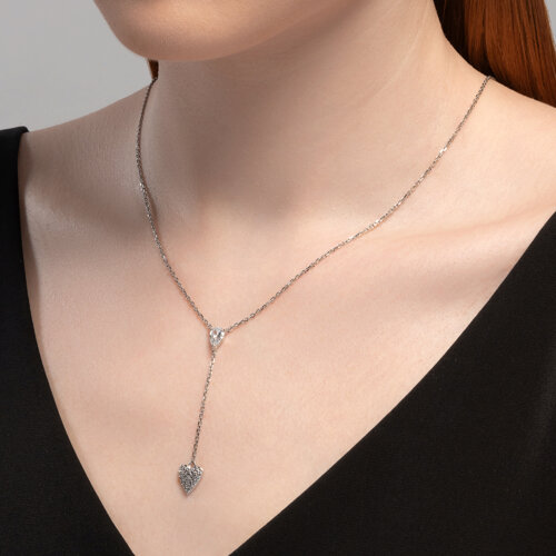 Колье из серебра с фианитами из серебро — вид 3