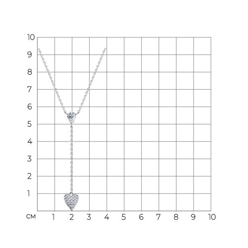 Колье из серебра с фианитами из серебро — вид 4
