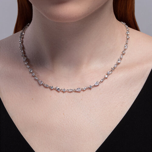 Колье из серебра с фианитами из серебро — вид 3