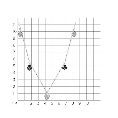 Колье из серебра с фианитами из серебро — вид 5
