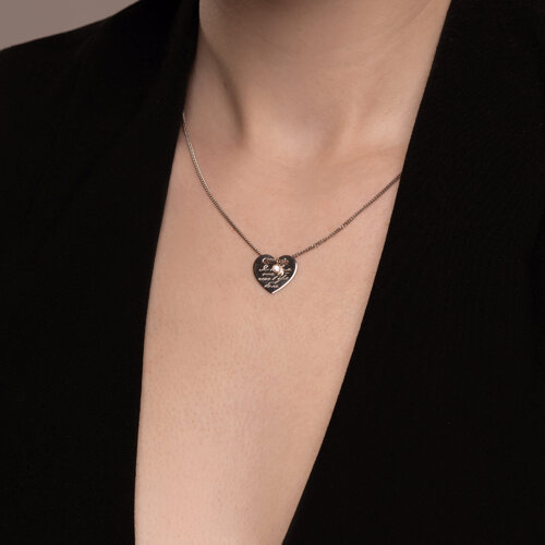 Колье из золочёного серебра с фианитом из серебро — вид 3