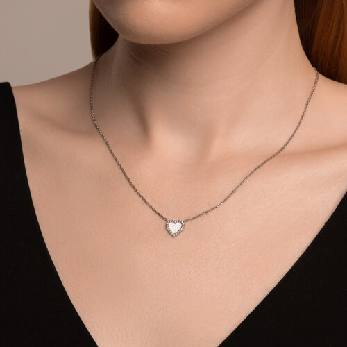 Колье из серебра с фианитами и эмалью из серебро — вид 3