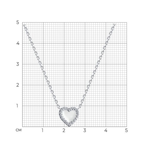 Колье из серебра с фианитами и эмалью из серебро — вид 4