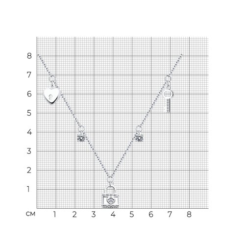 Колье из серебра с фианитами из серебро — вид 4