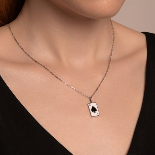 Колье из серебра с эмалью из серебро — вид 4