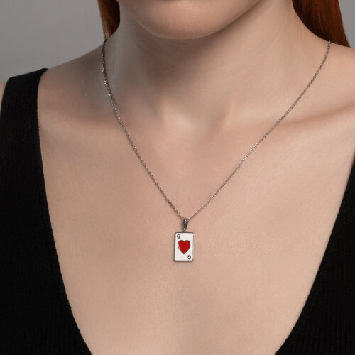 Колье из серебра с эмалью из серебро — вид 4