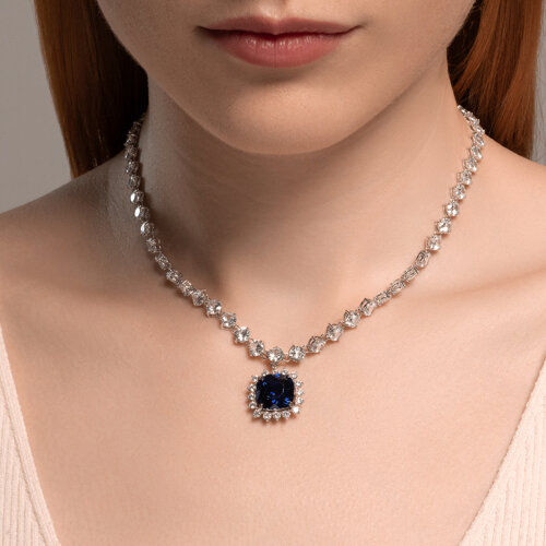 Колье из серебра с фианитами из серебро — вид 3