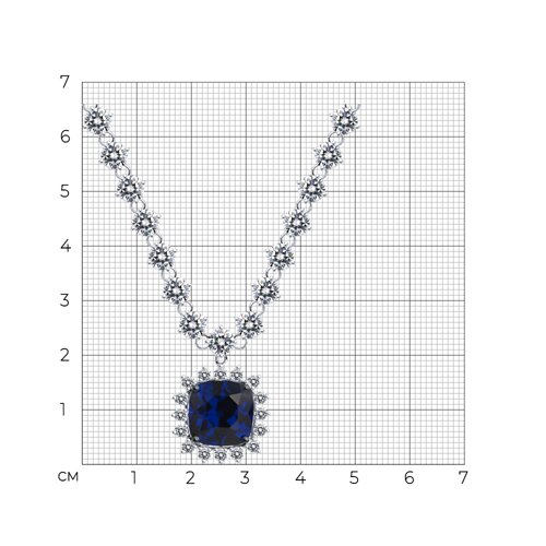 Колье из серебра с фианитами из серебро — вид 4