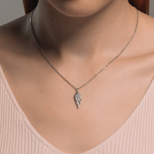 Колье из серебра с фианитами из серебро — вид 3