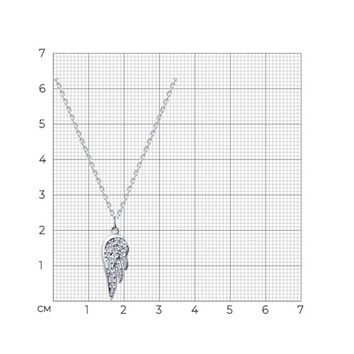 Колье из серебра с фианитами из серебро — вид 4