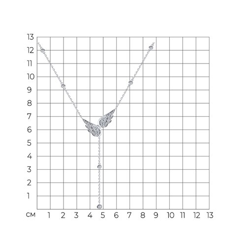 Колье из серебра с фианитами из серебро — вид 5