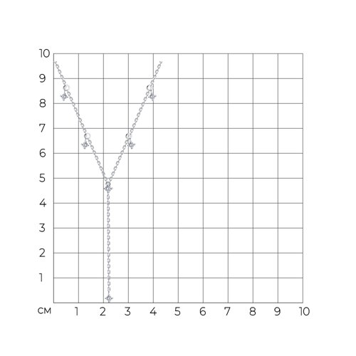 Колье из серебра с фианитами из серебро — вид 4