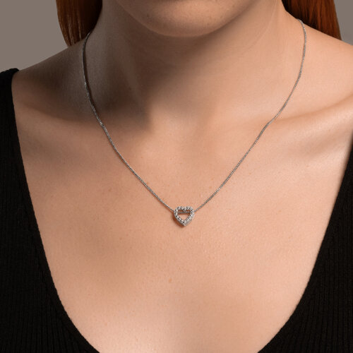 Колье из серебра с фианитами из серебро — вид 4