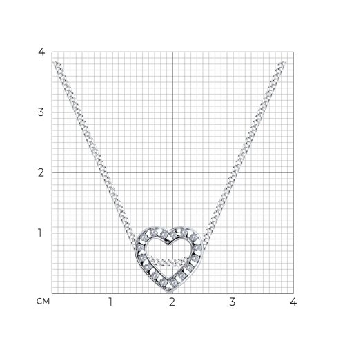 Колье из серебра с фианитами из серебро — вид 5