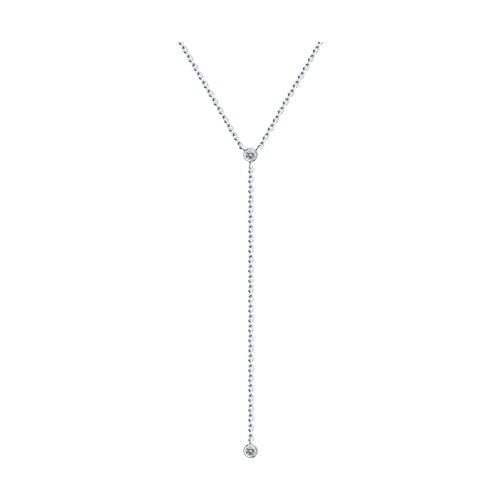 Колье из серебра с фианитами - видео